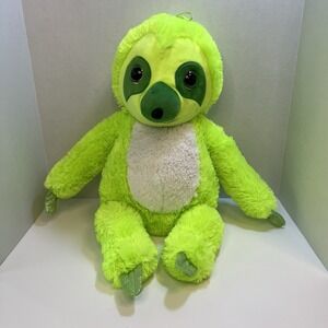 Toy Factory Sloth neon green soft cuddle plush 21"